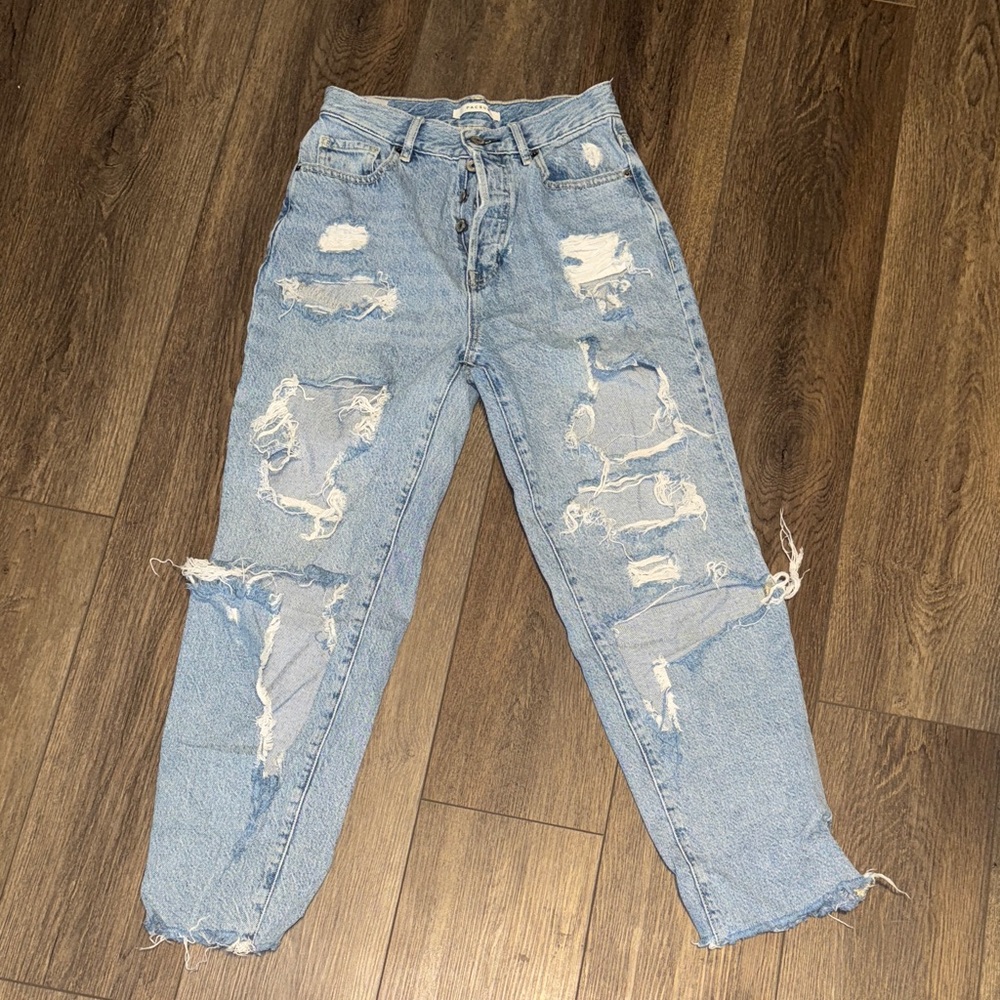 PacSun High Rise Straight Ripped Jeans